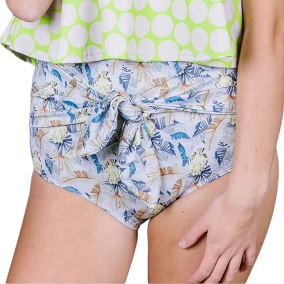 Kortni Jeane Gone Bananas Bikini Set Small High Waisted Bottons Longline Top - Picture 12 of 12